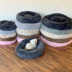 Beroligende donut hundeseng