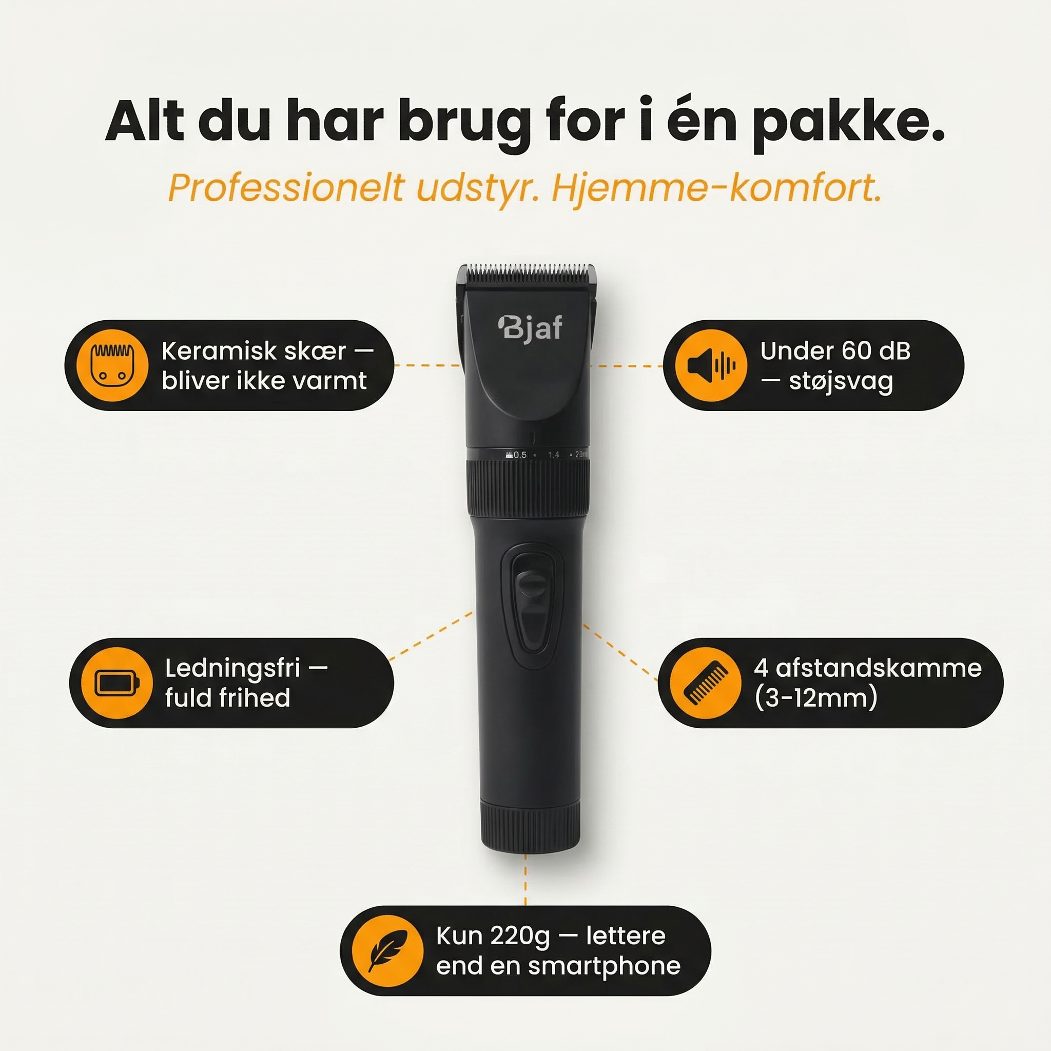 Bjaf Keramisk Pro Hundetrimmer | Bedst i test 2025