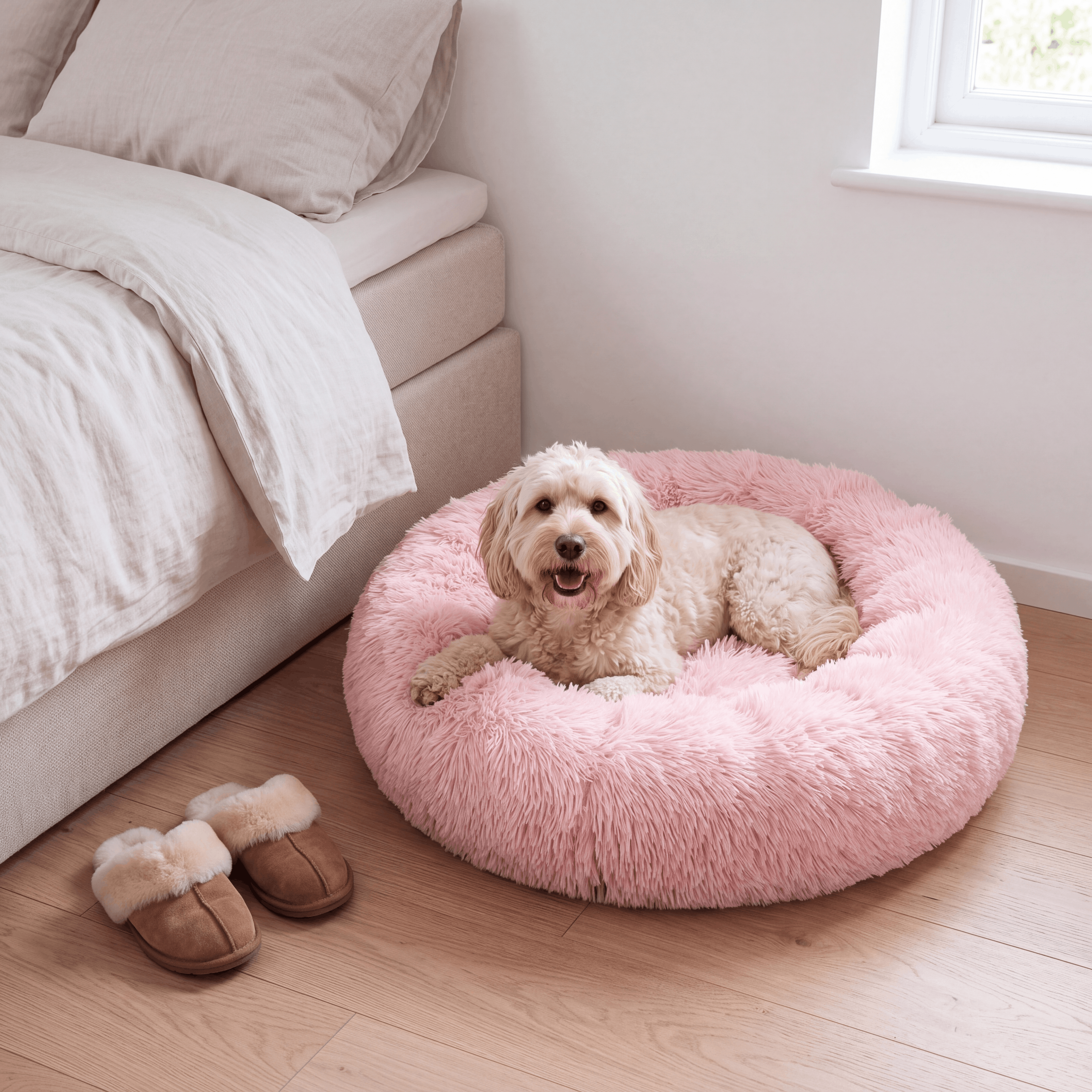 Beroligende donut hundeseng - Totteland.dk