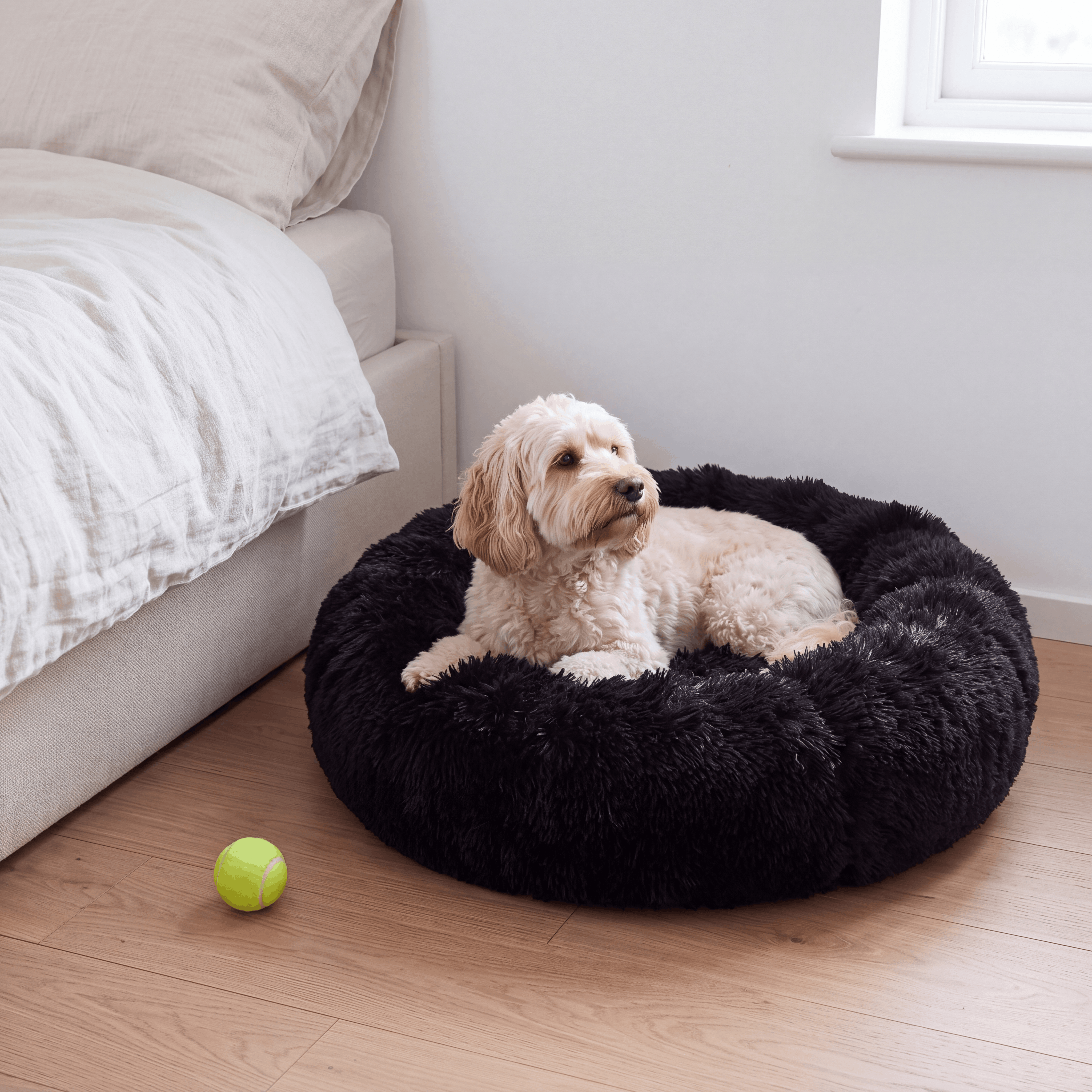 Beroligende donut hundeseng - Totteland.dk