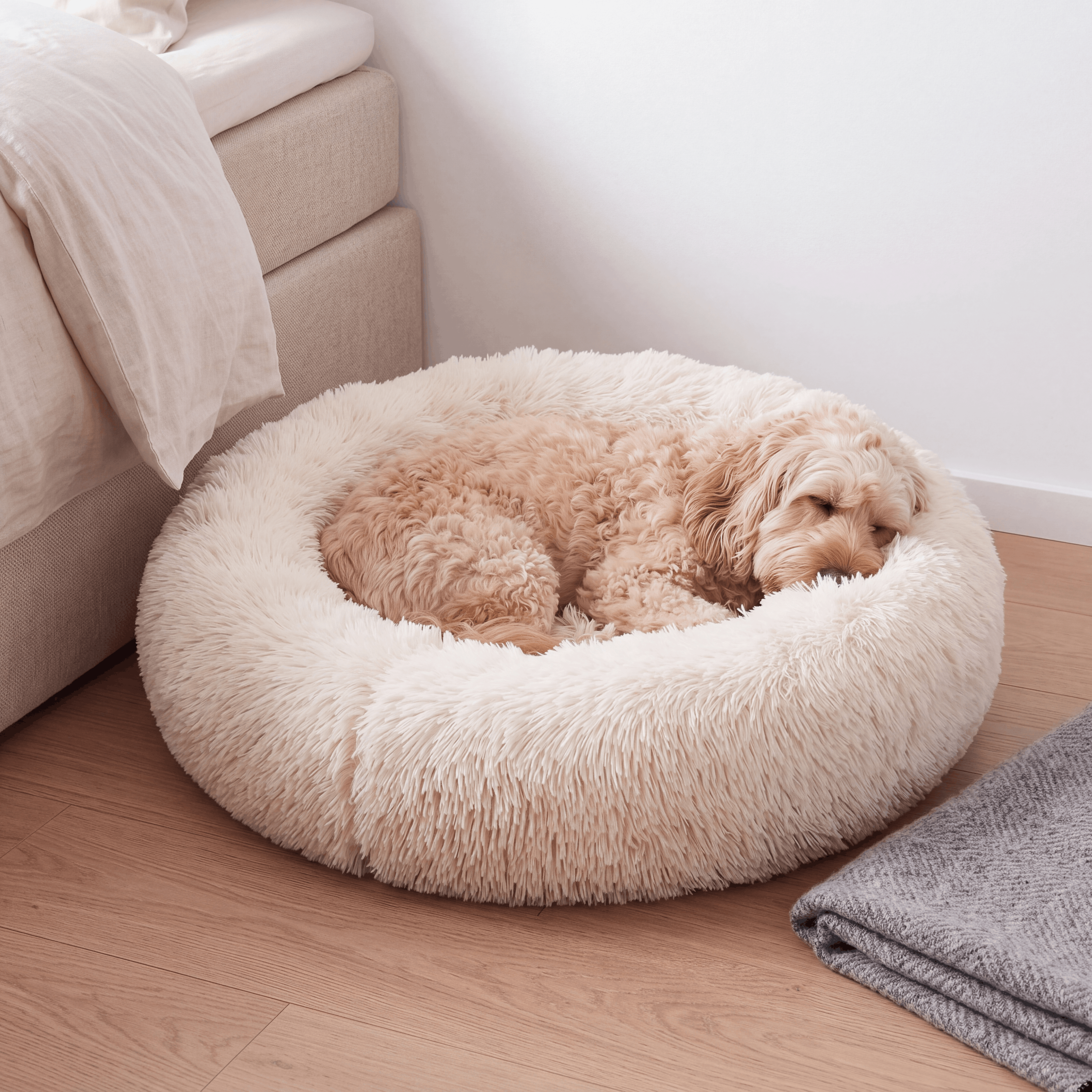 Beroligende donut hundeseng - Totteland.dk