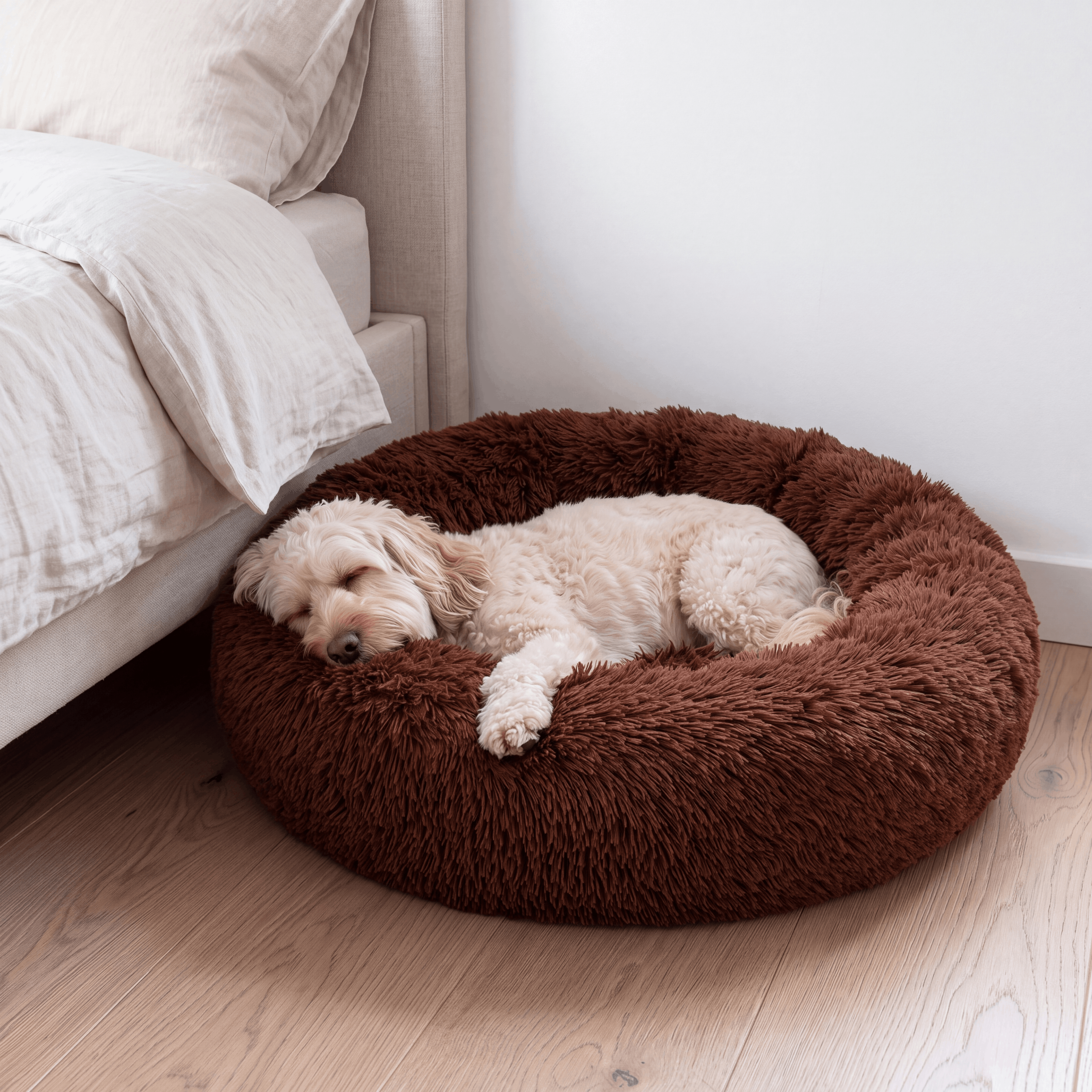 Beroligende donut hundeseng - Totteland.dk