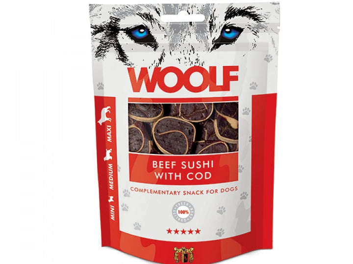 Woolf Beef Sushi with Cod 100g - Totteland.dk