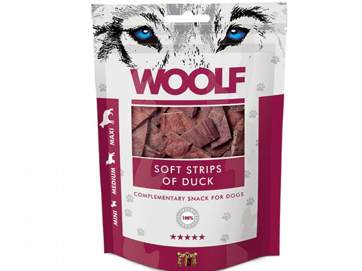 Woolf Soft Strips of Duck 100g - Totteland.dk