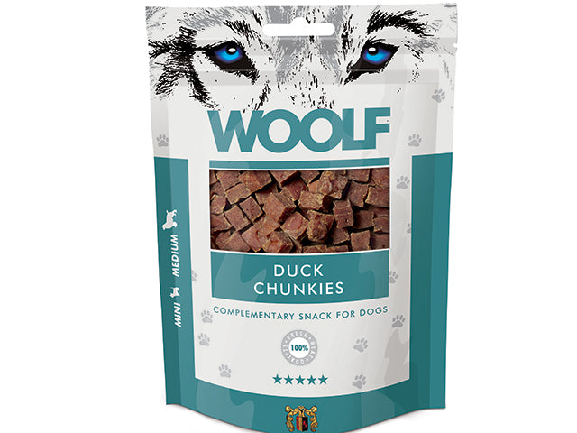 Woolf Duck Chunkies 100g - Totteland.dk