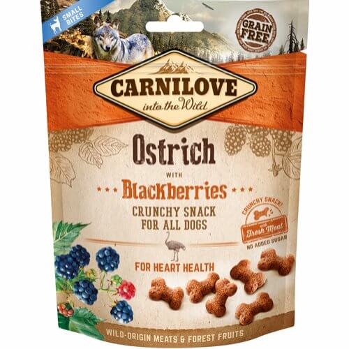 Carnilover crunchy snacks, Struds & Brombær 200g - Totteland.dk