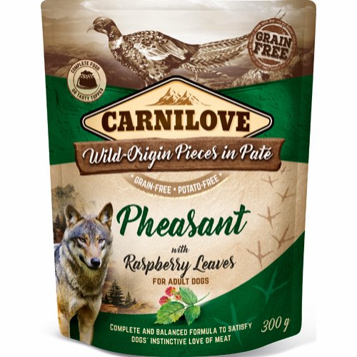 Carnilove Pouch Pate Pheasant with Raspberry Leaves 300 g - Totteland.dk